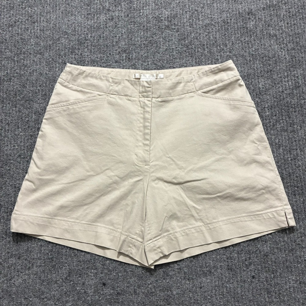 Nike Golf Womens Shorts Size 4 Beige Stretch Fit Dry Performance Mid Rise